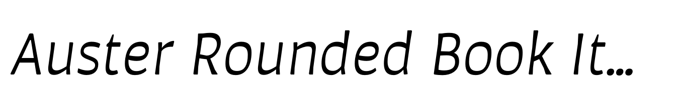 Auster Rounded Book Italic